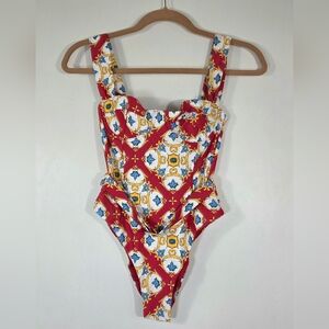 NEW WEWOREWHAT VINTAGE DANIELLE ONE PIECE SWIMSUIT.